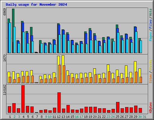 Daily usage for November 2024