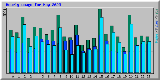 Hourly usage for May 2025