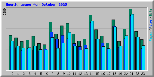 Hourly usage for October 2025