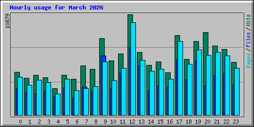 Hourly usage for March 2026